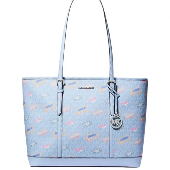 Michael Michael Kors jet set printed signature logo Tote NWT still in plastic - Picture 4 of 16